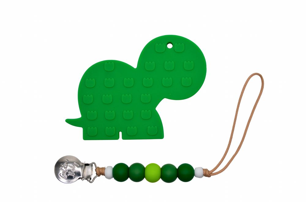 Turtle Teether Set for babies, featuring soft, safe materials for soothing gums and playful design.