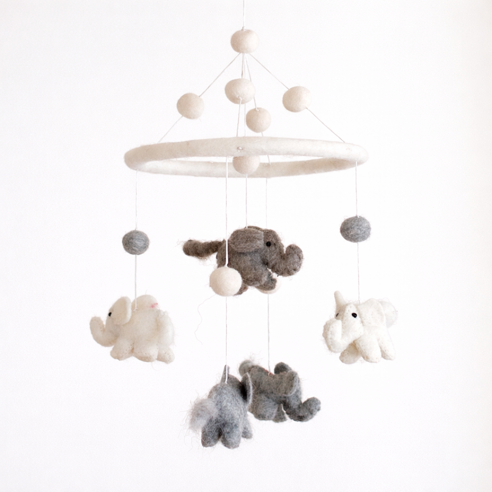 Felt Baby Mobile - Mini Elephant