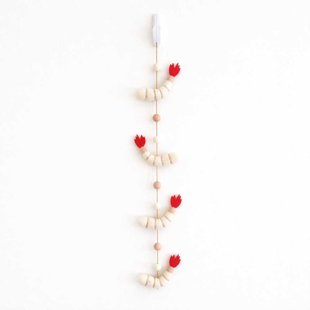 Felt Garland - Shrimp