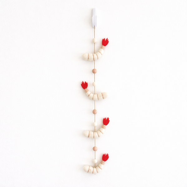 Felt Garland - Shrimp
