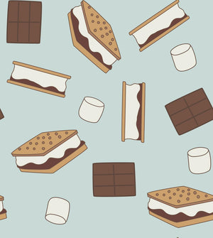 S'more to Love (Crib Sheet) - Blue