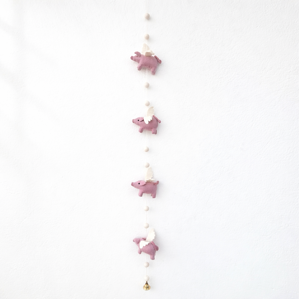 Felt Flying Pig Garland