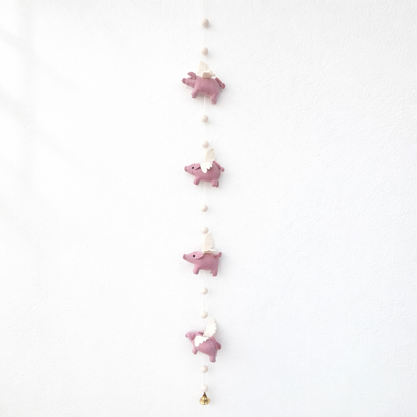 Felt Flying Pig Garland