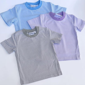 Knit Stripe Short Sleeve Shirt
