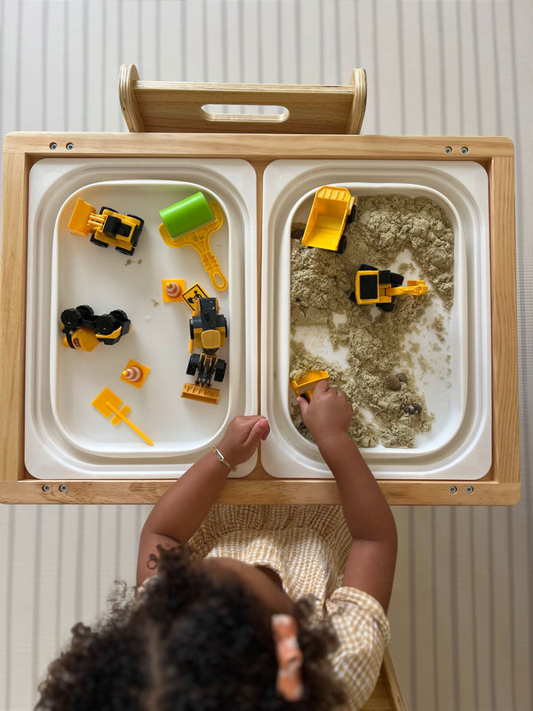 Cordia Wooden Kids Activity Table & Chair Set - Montessori-inspired for play and learning, shown at angle 7.