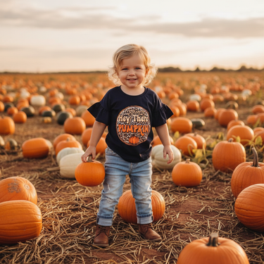 Hey There Pumpkin ruffle top for babies, cute and stylish, perfect for fall outfits.