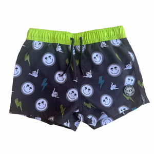 Sunshine State of Mind Swim Trunks for babies and toddlers, featuring a vibrant design perfect for summer fun.