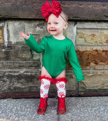 Green long sleeve leotard for babies, perfect for playtime and comfort in tops and t-shirts category.