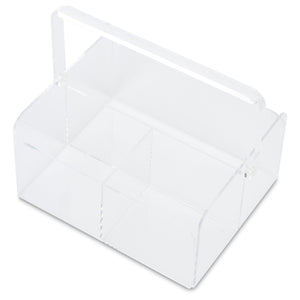 LELLobaby Mommy Tool Box premium acrylic diaper organizer at an angle, stylish and functional for modern parents.