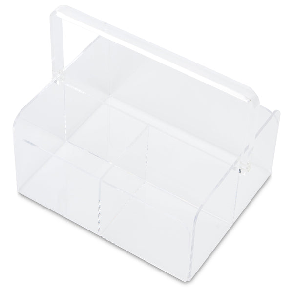 LELLobaby Mommy Tool Box premium acrylic diaper organizer at an angle, stylish and functional for modern parents.