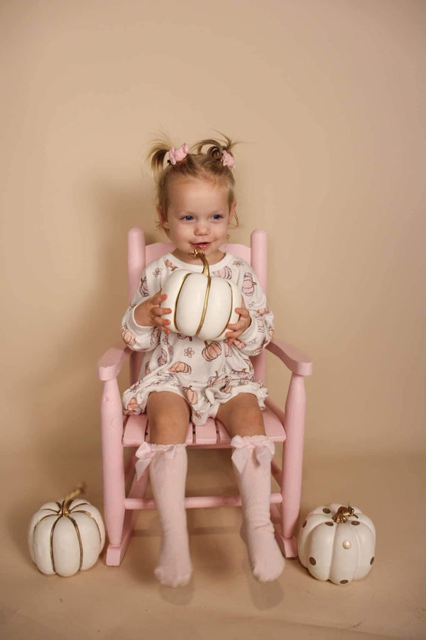 Pastel Pumpkins Bamboo Bubble Romper