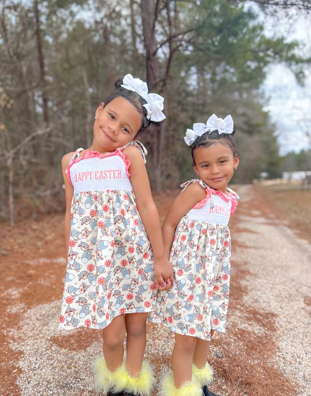 Smocked Happy Easter Thumper Dress for babies - adorable spring clothing for little ones.