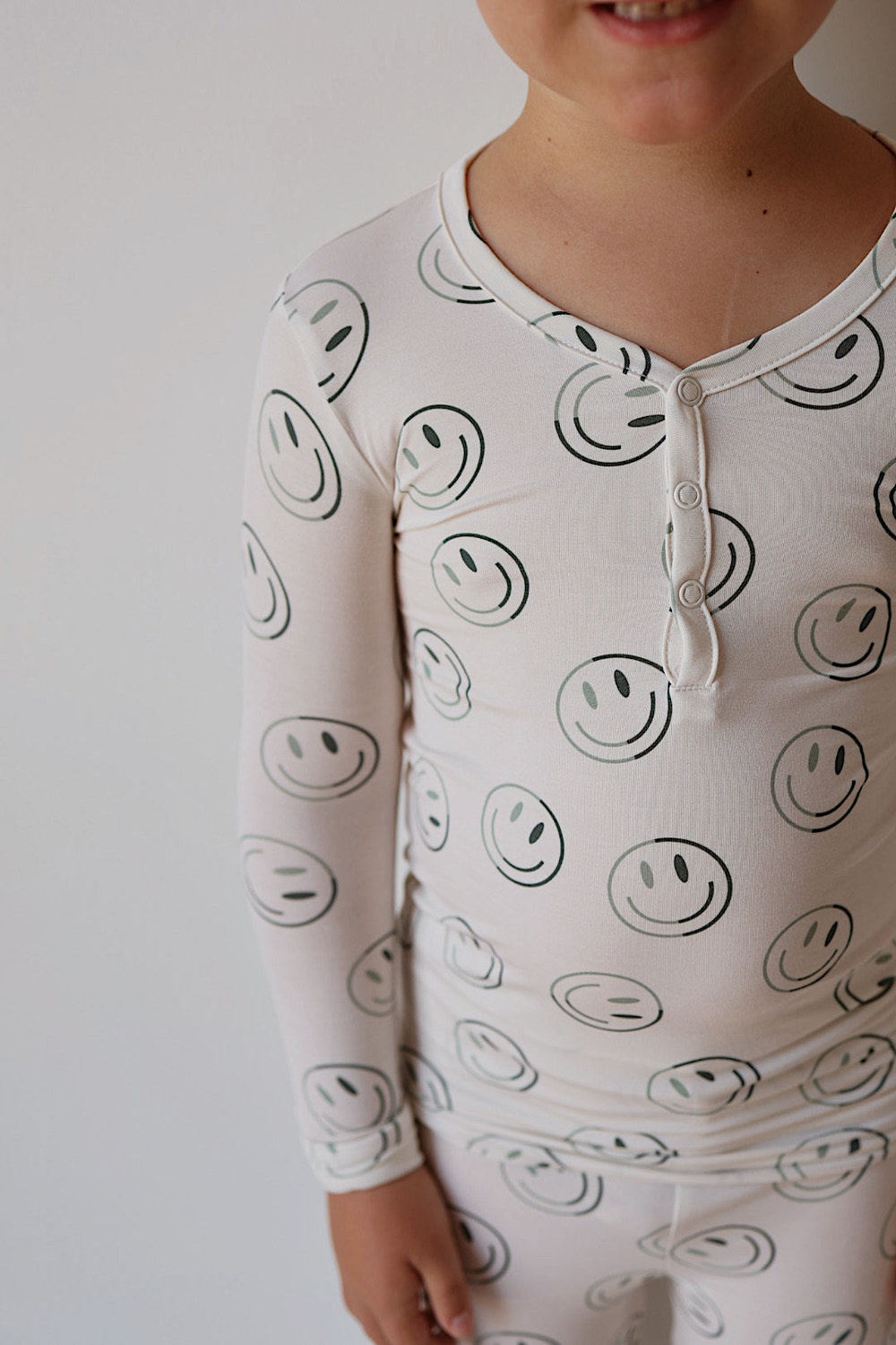 Bamboo Two Piece Pajamas | Green Smiles