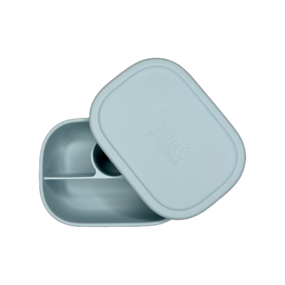 Hayden Bento Box in Petunia Pink for baby food storage and on-the-go meals.