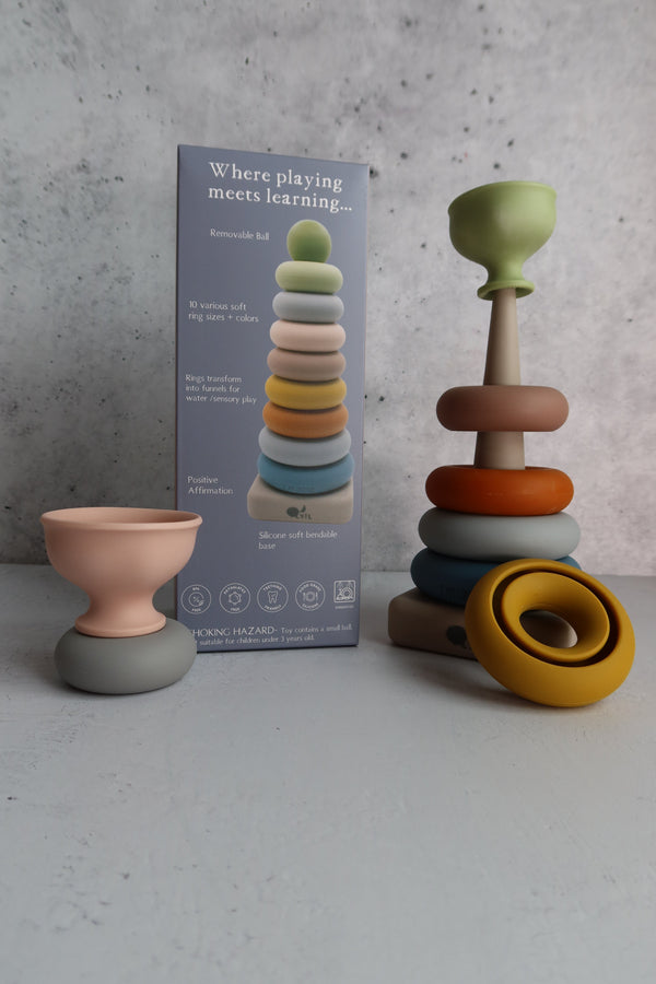 Silicone Ring Stacking Toy – 10pc| LYTL®️