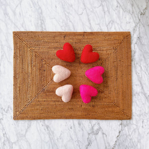Valentine Felt Heart Keychain