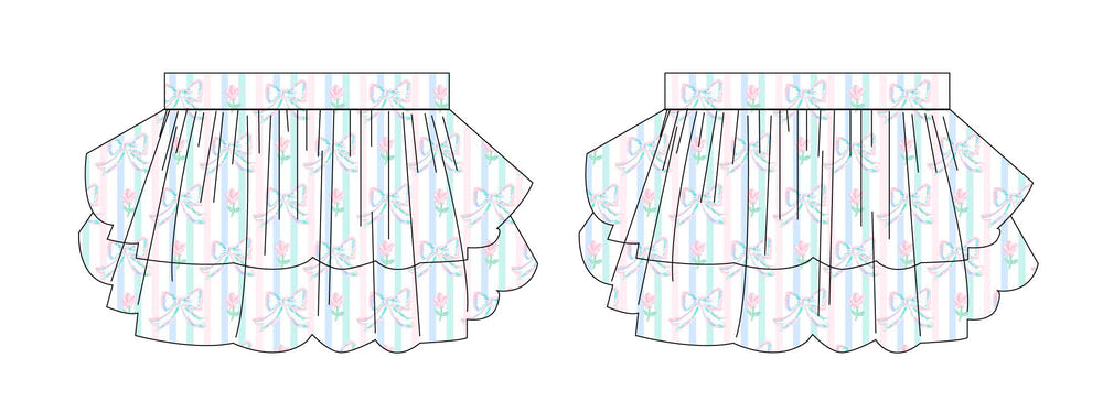 Lila Tiered Smocked Skirt for babies, featuring a stylish design and comfortable fit. Perfect for any occasion.
