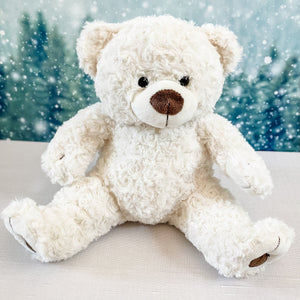 Blessing Bear® prayer bear in a cozy angle, perfect for comforting and inspiring little ones.