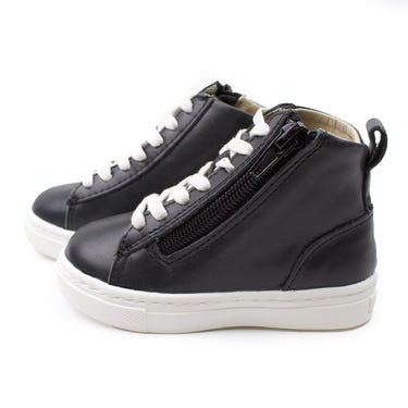 Black High Top 2.0 Sneakers for babies - stylish and comfortable footwear for little ones.