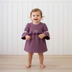 Amethyst Ruffle Bow Dress