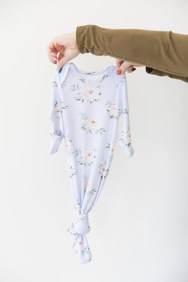 Cosette Knot Gown for babies - soft, stylish sleepsuit perfect for comfortable sleep and play.