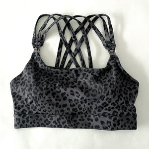 Chloe 4 Running Nursing & Pumping Sports Bra (Gray Leopard)