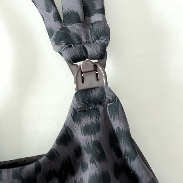 Chloe 4 Running Nursing & Pumping Sports Bra (Gray Leopard)