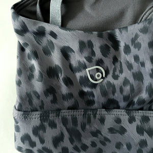 Chloe 4 Running Nursing & Pumping Sports Bra (Gray Leopard)