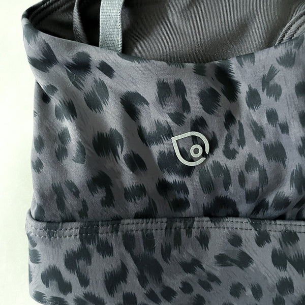 Chloe 4 Running Nursing & Pumping Sports Bra (Gray Leopard)