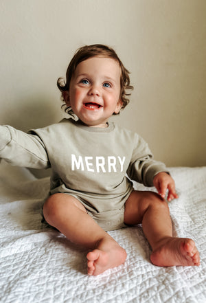 Merry Organic Cotton Sweatshirt Romper