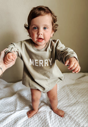 Merry Organic Cotton Sweatshirt Romper