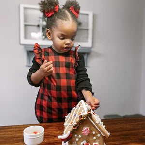 Red Buffalo Plaid Flutter Bapron SALE