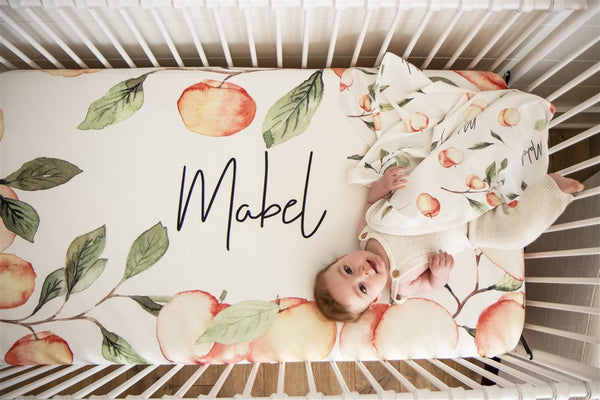 Custom Crib Sheet Georgia Peach Personalized Nursery