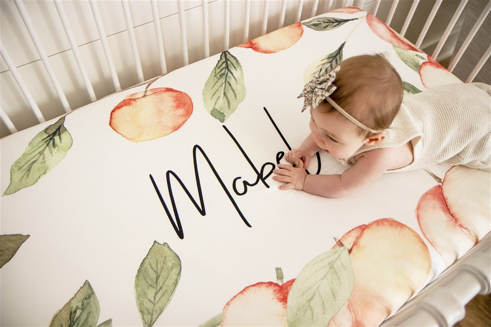 Custom Crib Sheet Georgia Peach Personalized Nursery