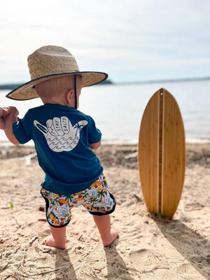 Baby Salty Sea T-Shirt in angle view, perfect for stylish toddlers and beach-themed outfits.