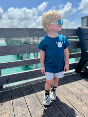 Salty Sea T-Shirt for babies, featuring a playful ocean theme, perfect for summer outings and casual wear.