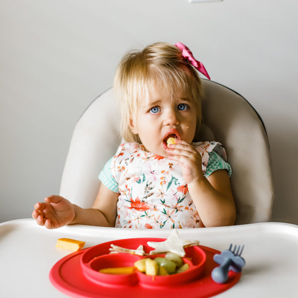 Peachy Dreams Bapron in angle 18, featuring a cute peach design for stylish and practical baby feeding.