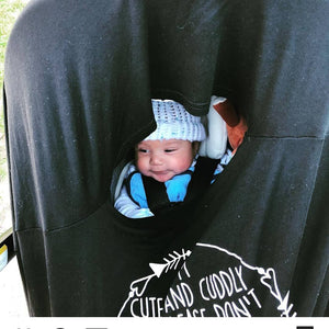 Black Car Seat 5 in 1  Cover  – I'm Cute & Cuddly But Please Don't Touch Little Me