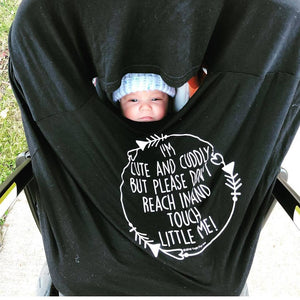 Black Car Seat 5 in 1  Cover  – I'm Cute & Cuddly But Please Don't Touch Little Me