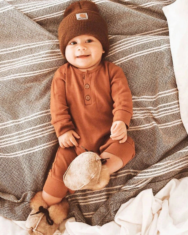 organic baby romper | long sleeve cotton one-piece
