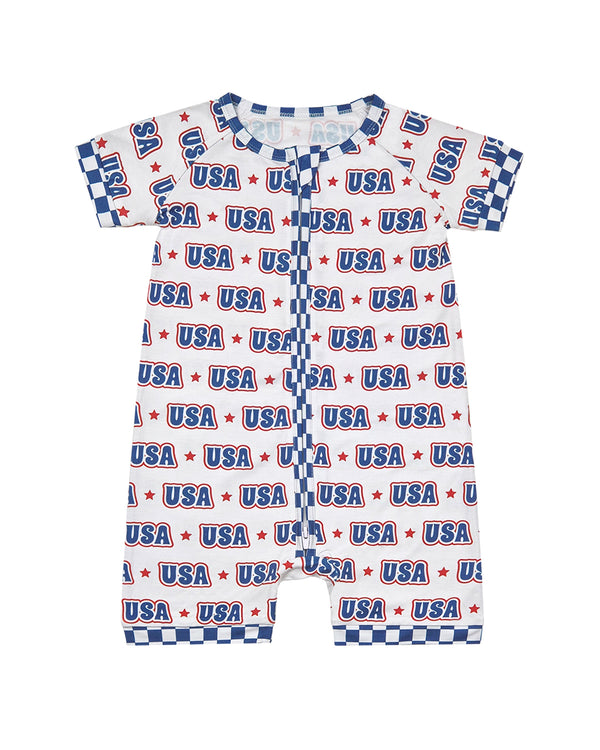 Bamboo Shorty Romper | USA