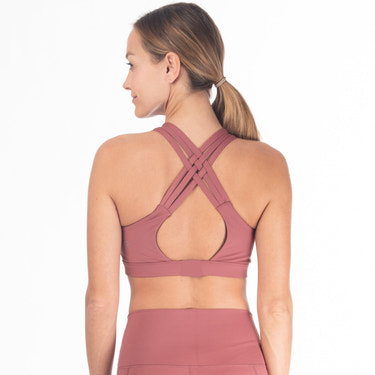 Chloe 3 Running Nursing Sports Bra (Dusty Rose)