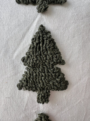 Tufted Christmas Tree Pillow Cover