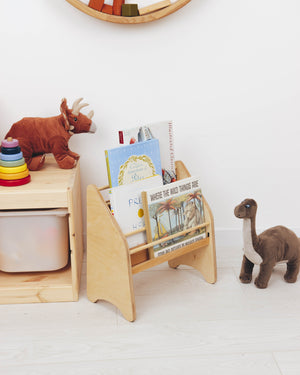 Wooden Montessori Bookshelf Natural (USA only)