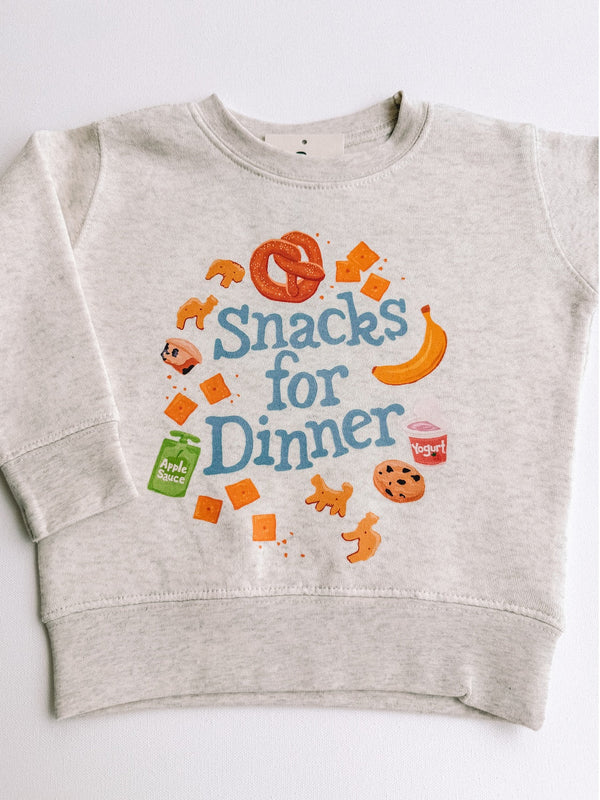 snacks for dinner crewneck
