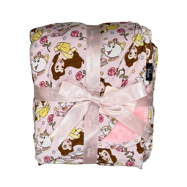 Provincial Petals plush blanket for babies, soft and cozy, perfect for swaddling and cuddling.