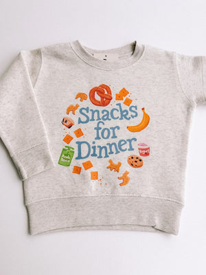 snacks for dinner crewneck