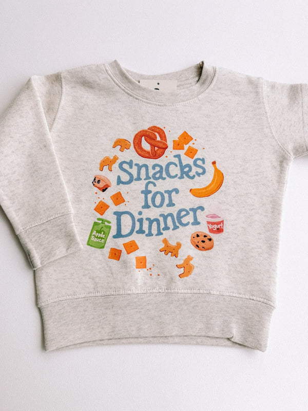 snacks for dinner crewneck