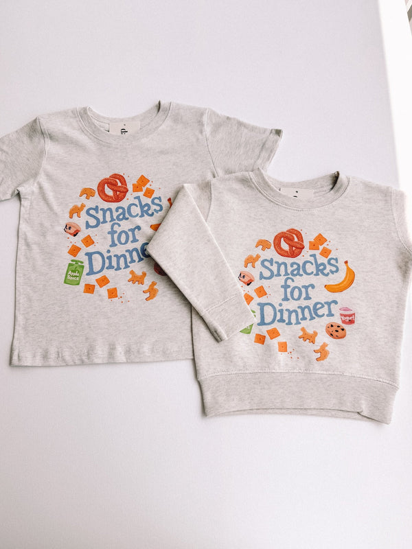 snacks for dinner crewneck