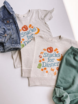 snacks for dinner crewneck